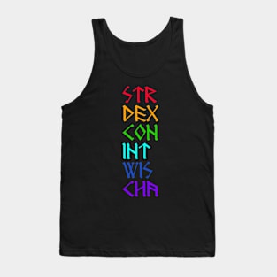 Tabletop RPG Ability Scores Tank Top